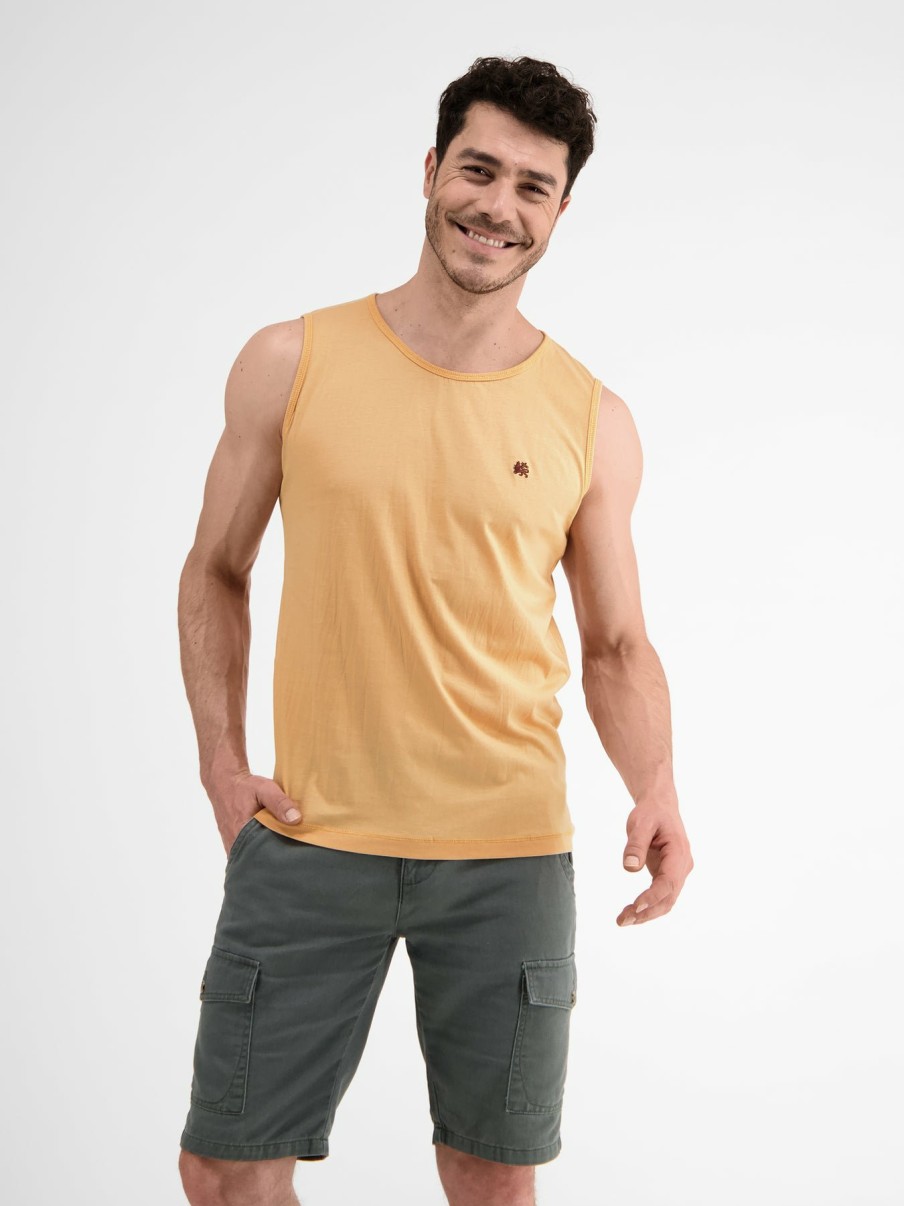 Heren LERROS | Tanktop Met Geborduurd Logo