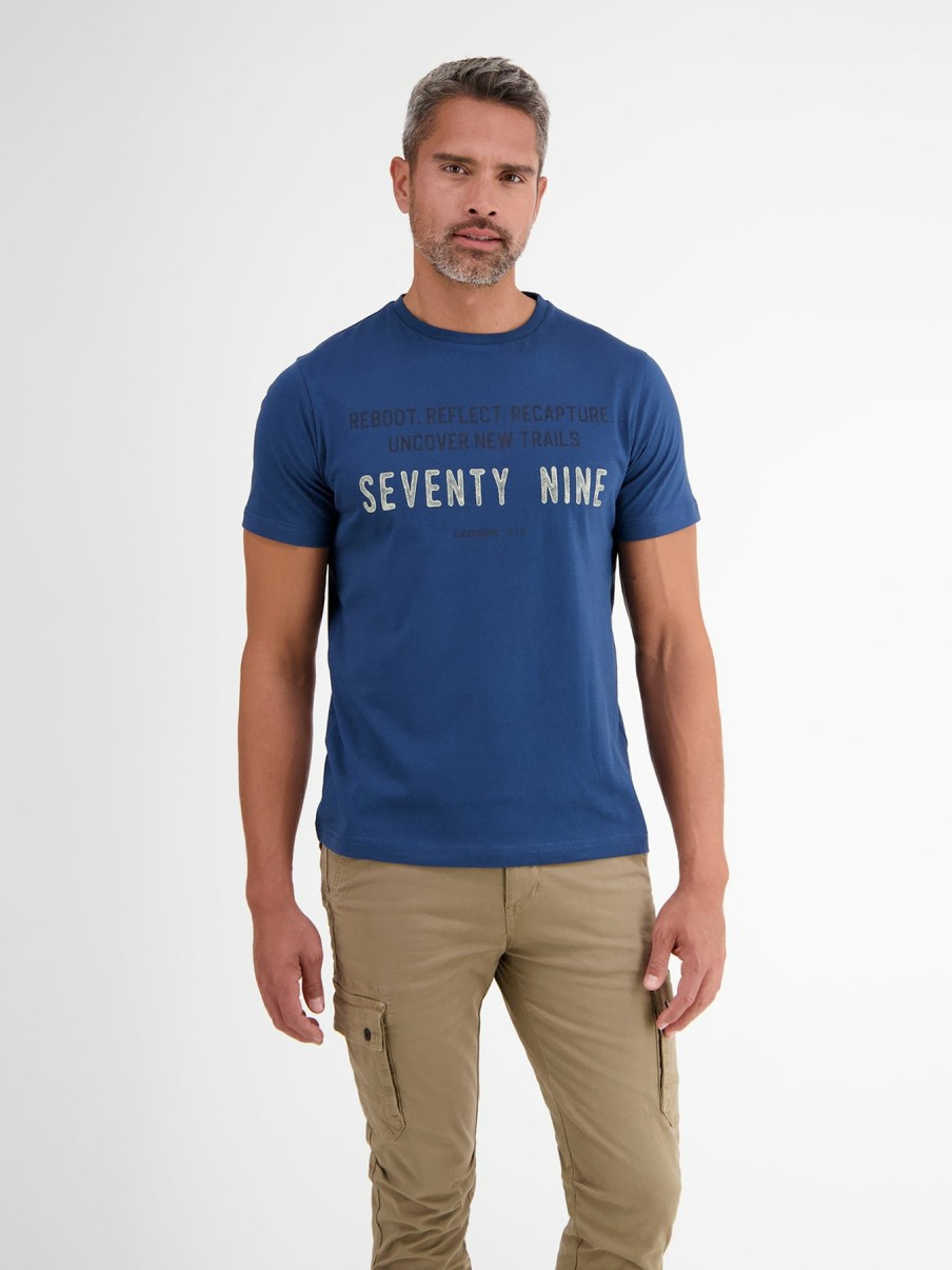 Heren LERROS | T-Shirt Met Print Op De Borst *Seventy Nine*