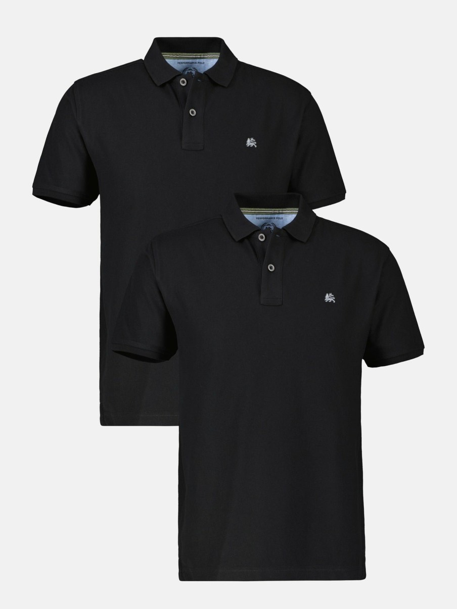 Heren LERROS | Poloshirt Voor Heren In *Cool & Dry* Piquekwaliteit - Verpakking Van 2