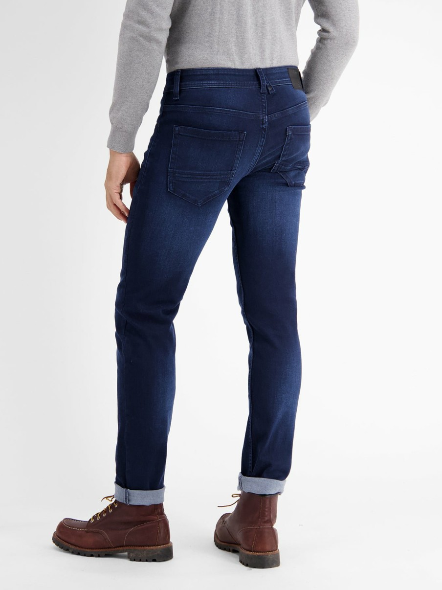 Heren LERROS | Crimson 5-Pocket Stretchdenim, Slim Fit Dark Blue