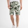 Heren LERROS | Bermuda Short Met Een All-Over Print Chilled Olive