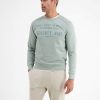 Heren LERROS | Sweatshirt Van French Terry Badstof Met Ronde Hals Green