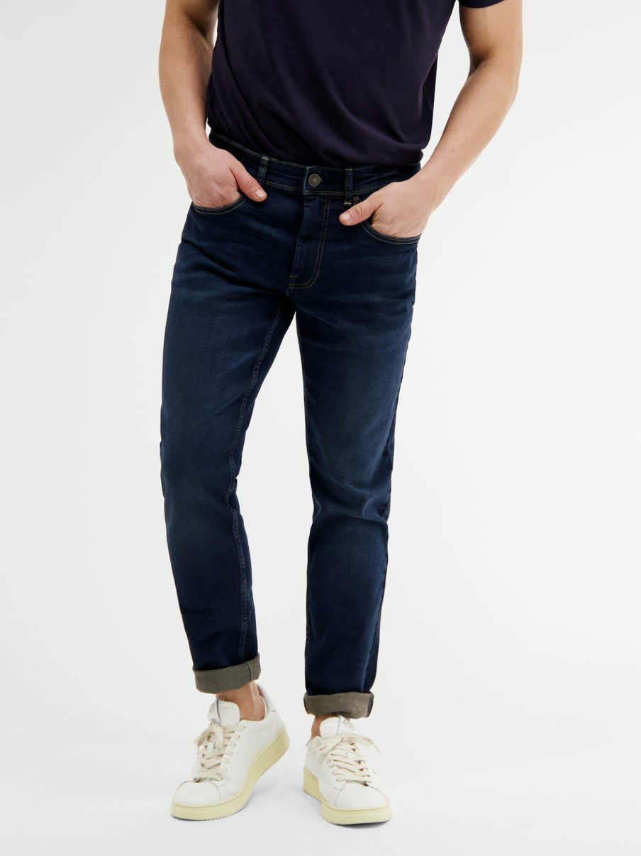 Heren LERROS | Conlin 5-Pocket Stretchdenim, Slim Fit, Effen Kleur