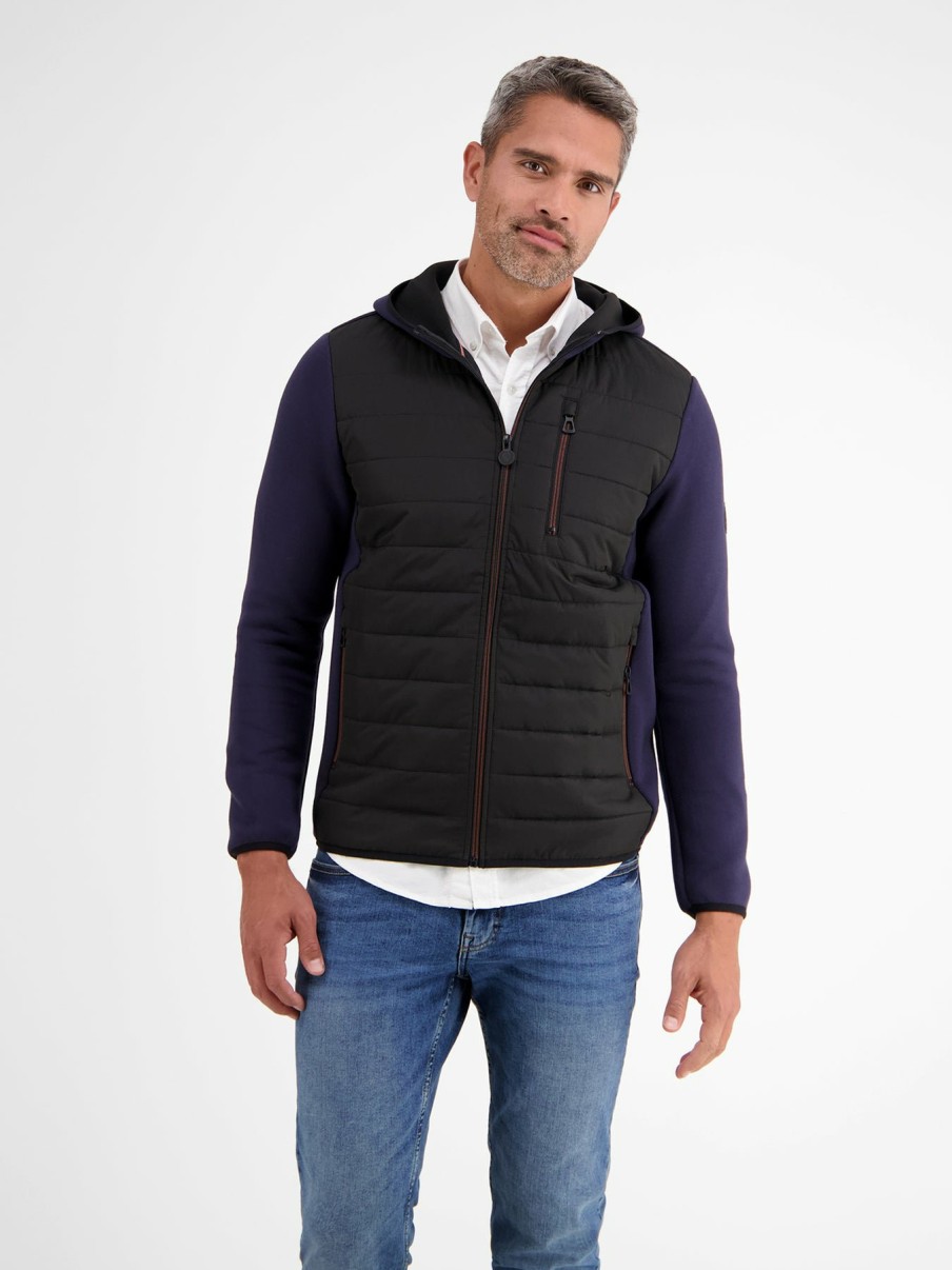 Heren LERROS | Softshell Jack Met Capuchon Navy