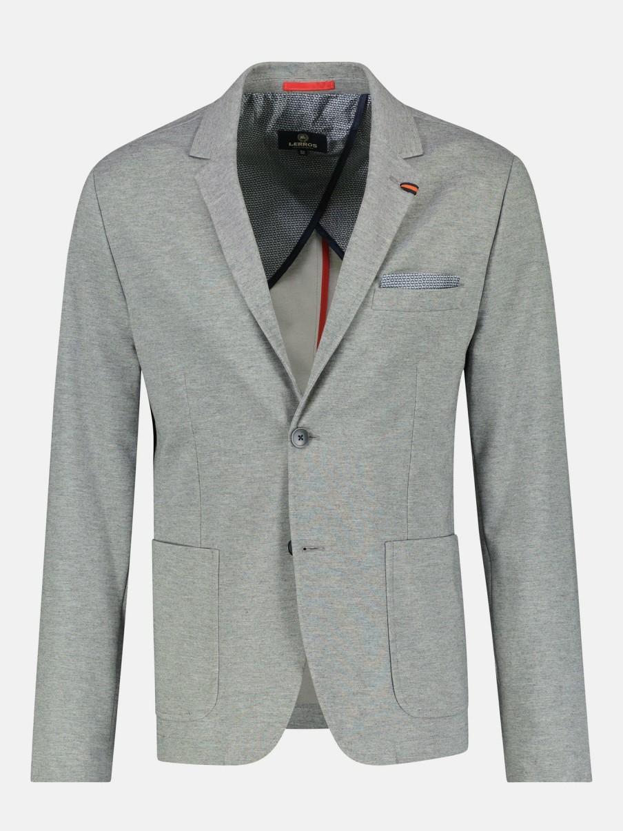 Heren LERROS | Jersey Jasje, Korte Maten Smoky Grey