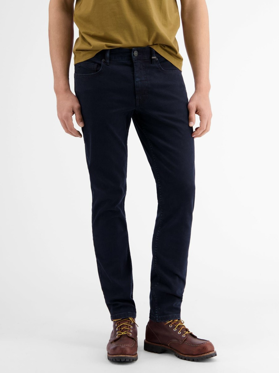 Heren LERROS | 5-Pocket Stretchdenim Crimson In Slim Fit Dark Blue