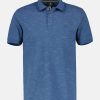 GROTE MAAT LERROS | Poloshirt Van Gemeleerd Pique Light Turquoise