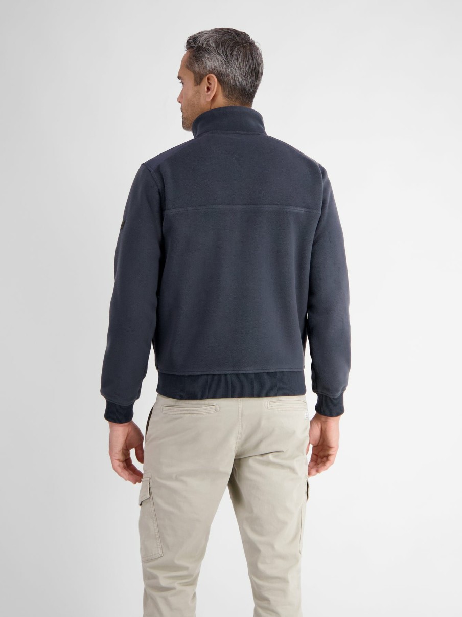 Heren LERROS | Sweatjack Van Polarfleece Classic Navy