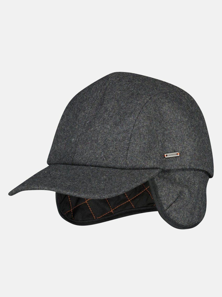 Accessoires LERROS | Baseballcap Met Oorflappen Slate Grey