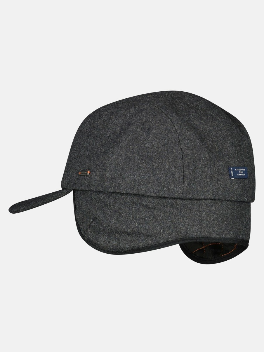 Accessoires LERROS | Baseballcap Met Oorflappen Slate Grey