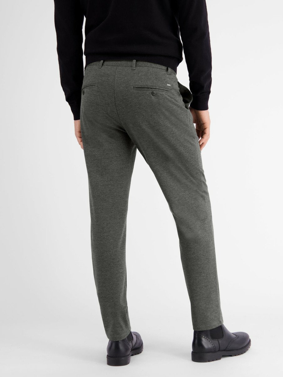 Heren LERROS | Jersey Chino, Aop Mid Grey Melang