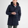 Heren LERROS | Lange Jas In Parka-Design. Gewatteerd Classic Navy