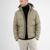 Heren LERROS | Gewatteerde Blouson. Geruit Soft Stone