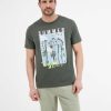 Heren LERROS | Klassiek T-Shirt Met Een Zomerse Print Green