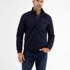 Heren LERROS | Sweatjack In Fleece-Look Dark Navy