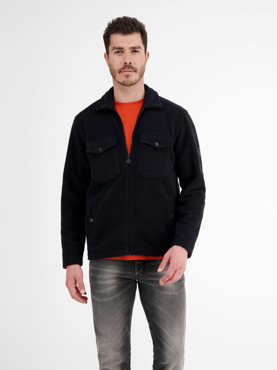 Heren LERROS | Wollook Overshirt Navy