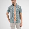 Heren LERROS | Shirt Met Korte Mouwen En Bloemenprint