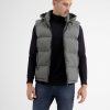 Heren LERROS | Gewatteerd Vest In Wollen Look Mid Grey Melang