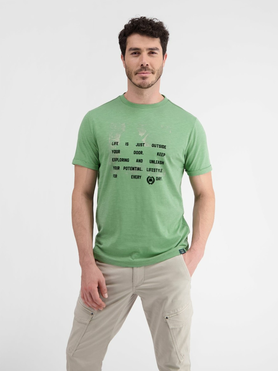 Heren LERROS | T-Shirt, Grafische Print