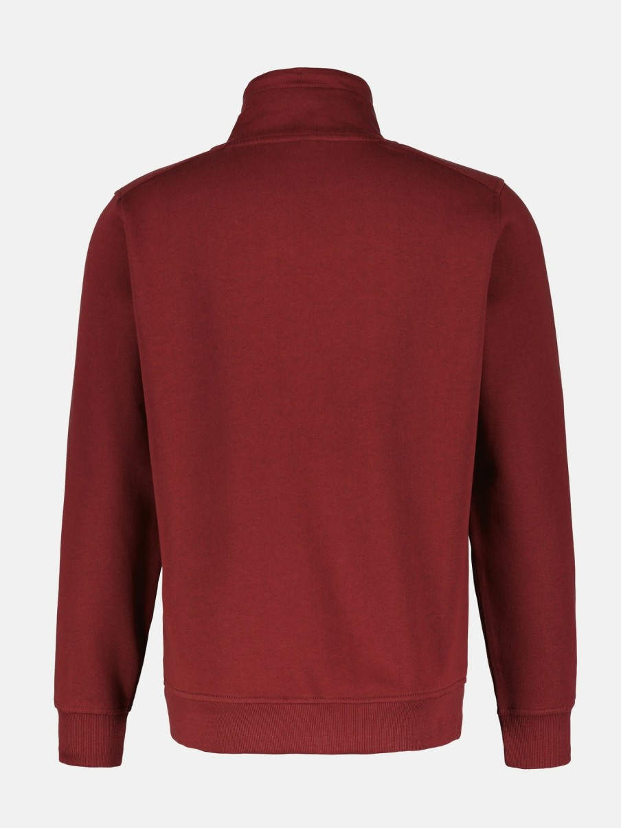 Heren LERROS | Sweatshirt Met Opstaande Kraag Wine Red