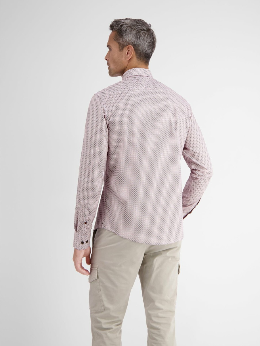 Heren LERROS | Shirt Met Lange Mouwen In Poplin Kwaliteit. Aop