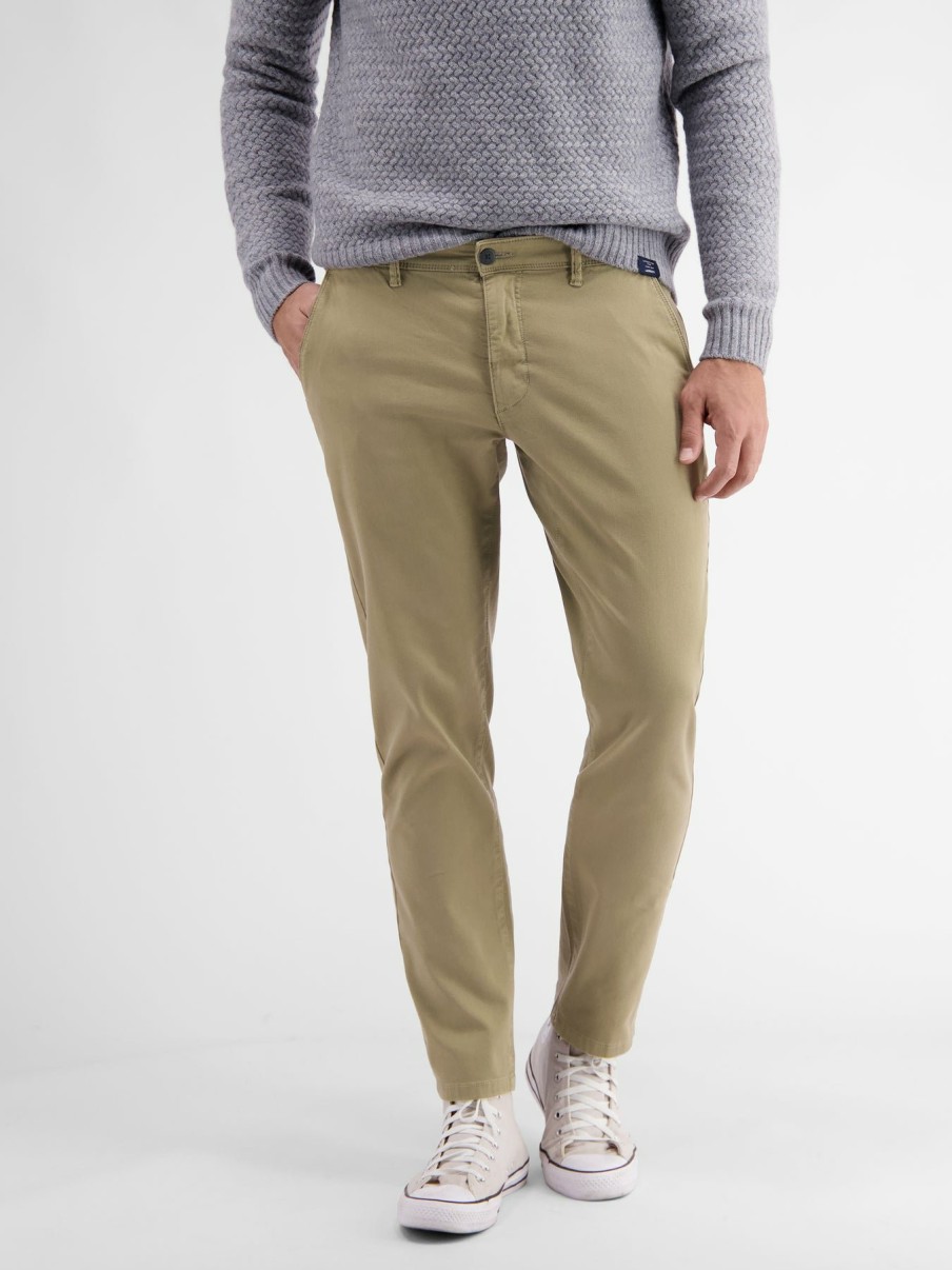 Heren LERROS | Chino Met Microstructuur, Slim Fit