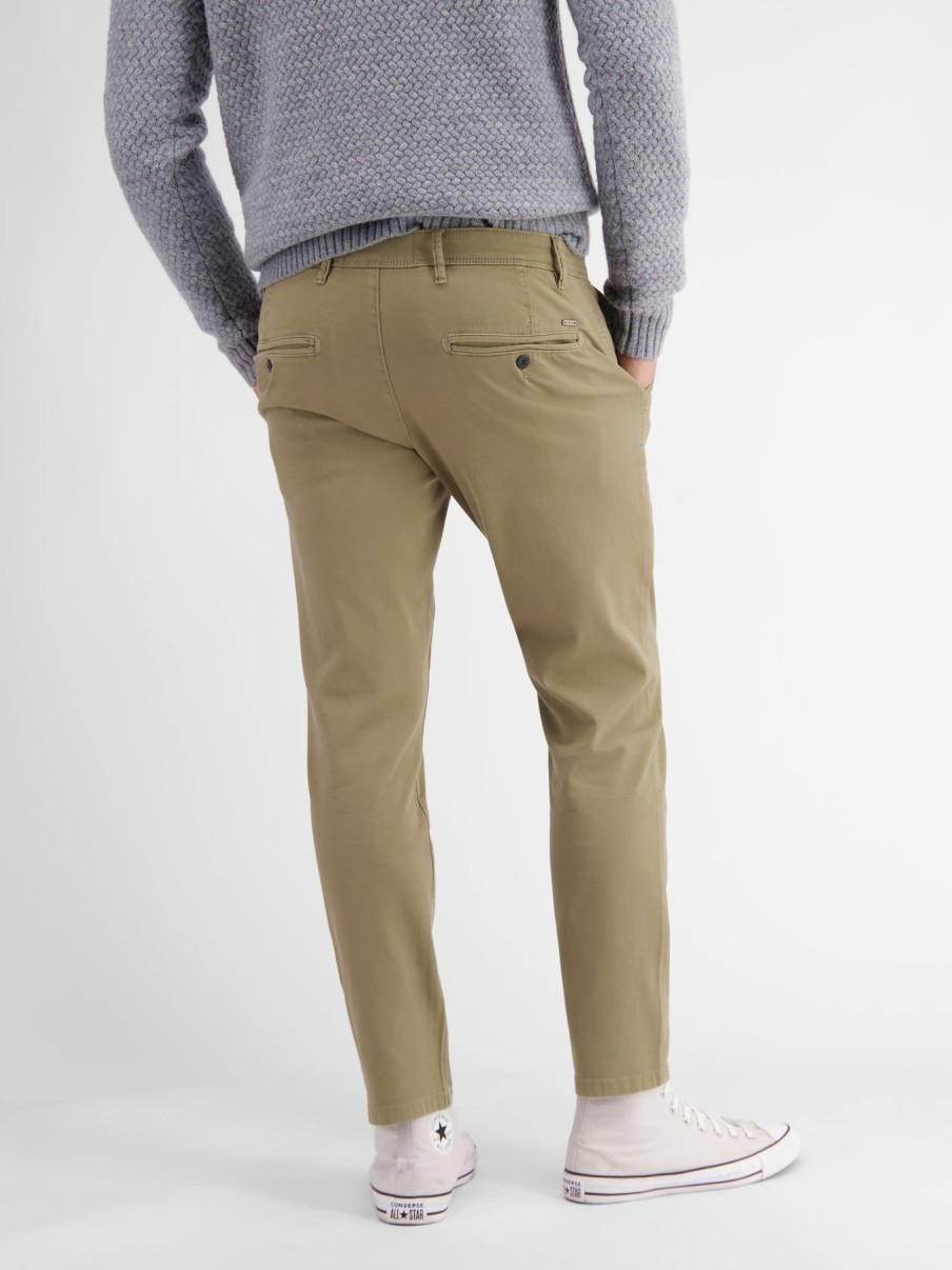 Heren LERROS | Chino Met Microstructuur, Slim Fit