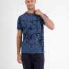 Heren LERROS | T-Shirt Met Bloemen Aop Pale Beige