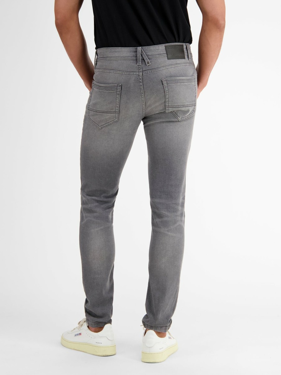 Heren LERROS | Conlin 5-Pocket Stretchdenim, Slim Fit, Grijs Anthrazit Melan