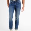 Heren LERROS | Baxter 5-Pocket Denim, Used-Look, Relaxed Fit, Lichtblauw Strong Blue