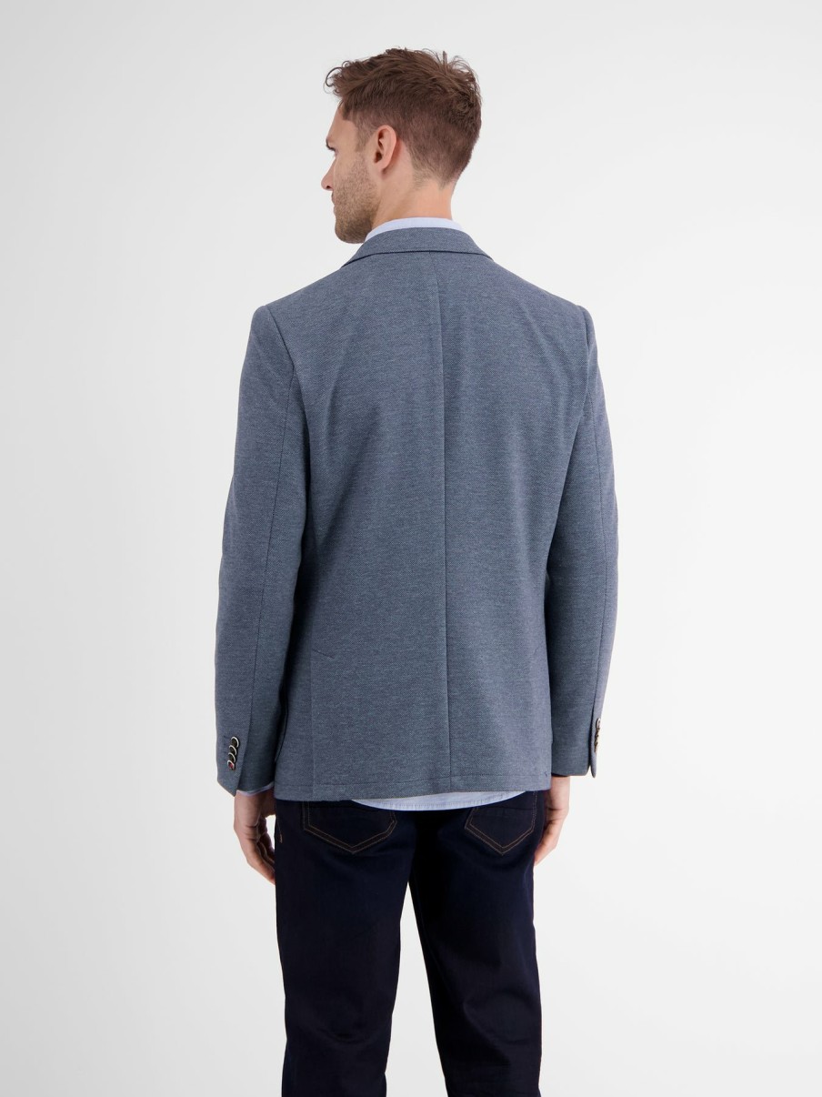 Heren LERROS | Jersey Jack Met Structuurpatroon Deep Blue