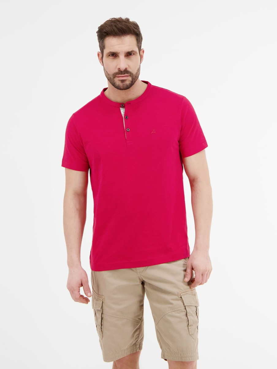 Heren LERROS | Basic Serafino In Slub Jersey